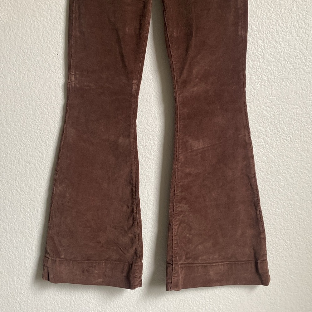 Veronica Beard Sheridan Bell Bottom Flare Corduroy Pants in Brown Size 25 - Picture 7 of 15